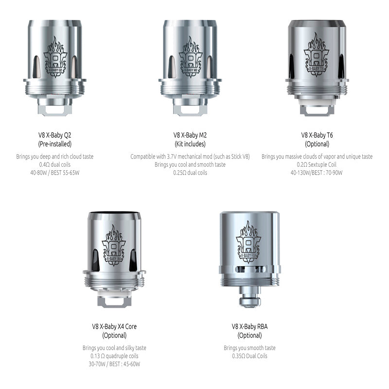Smoke v8 x-baby coils